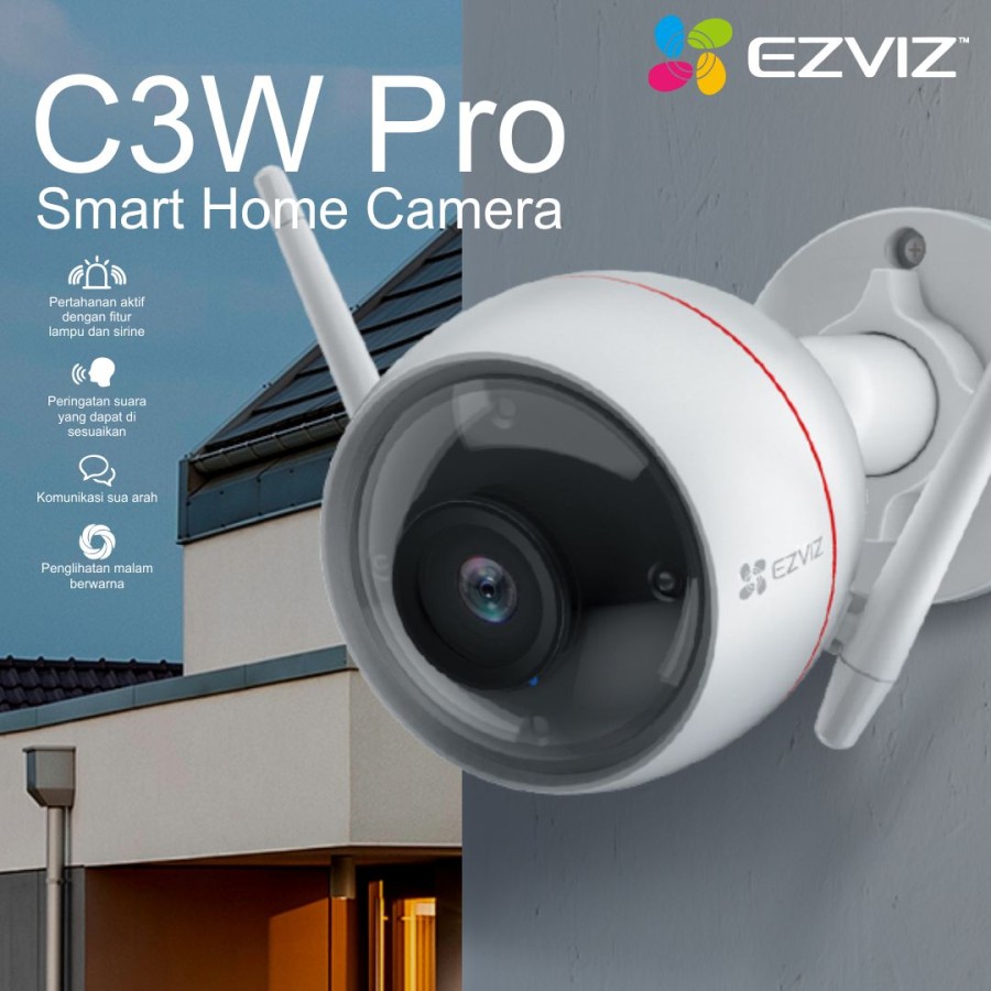 Gambar Produk CAMERA WIFI - EZVIZ - EZVIZ IPCAM OUTDOOR WIRELESS C3W PRO